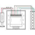 DC12V-24V Interruptor de panel táctil montado en la pared Controlador de RGB RGBW a todo color para tira de iluminación LED, Negro